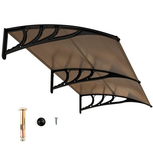 Outdoor Front Door Patio Overhang Awning for Sunlight Rain Snow Wind Protection-40 x 40 Inch