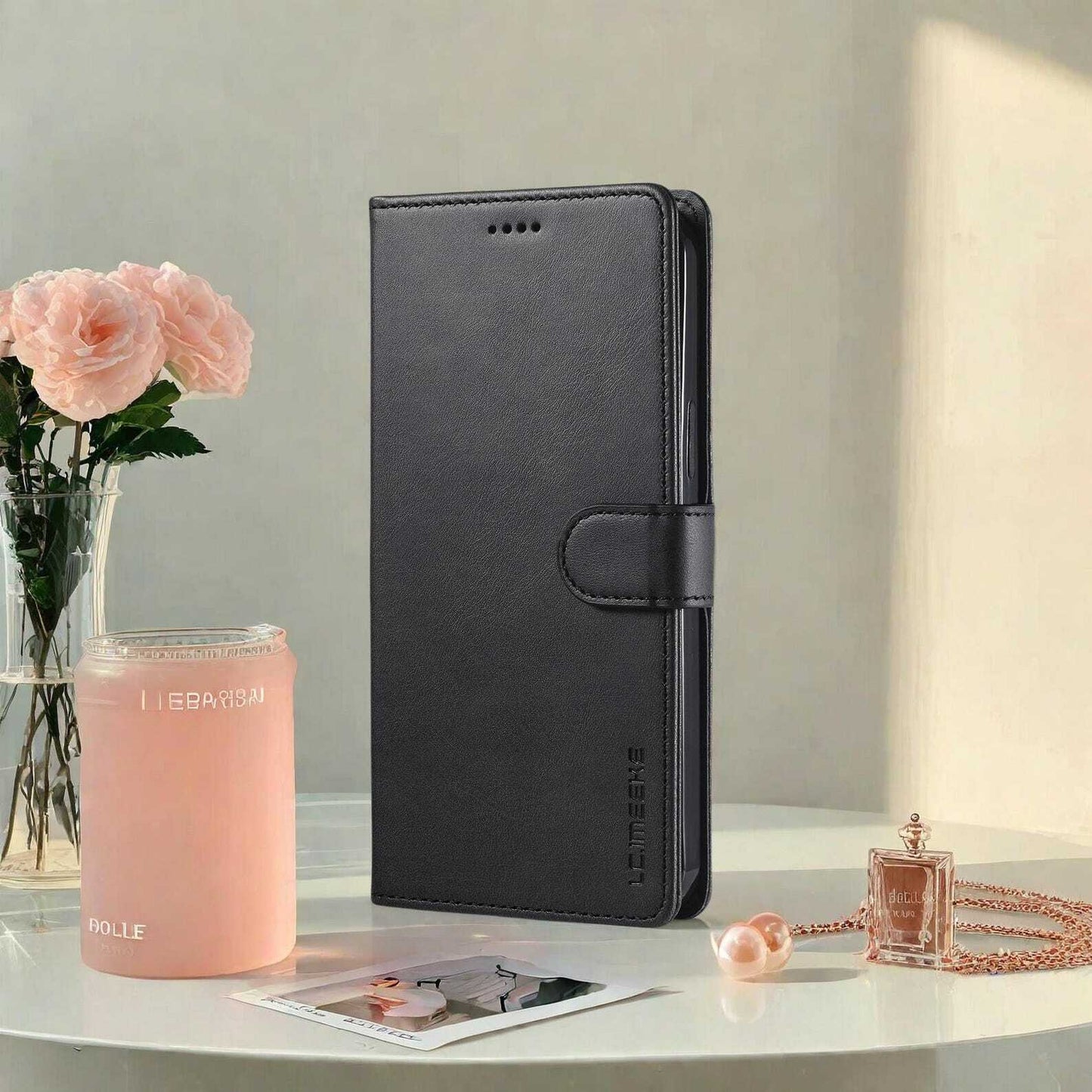 Leather Wallet Case for Samsung Galaxy S25 S24 S23 S22 S21 Plus Flip Cover with Card Holder