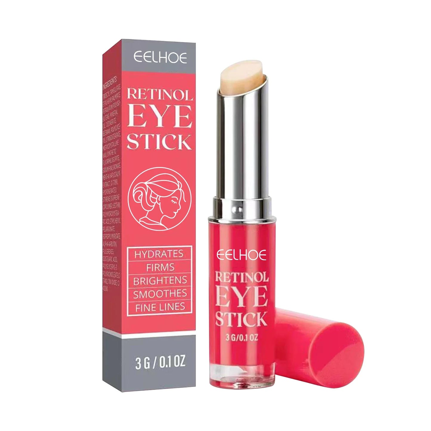 Retinol Eye Cream Stick Lightening Dark Circles Anti-Puffiness Smooth Brightening Moisturizing Firming Under Eye Treatment Care