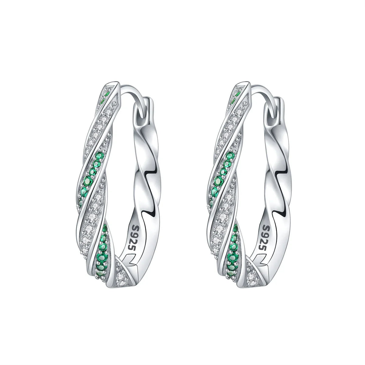 PANPOKI S925 Sterling Silver Purple Zircon Series Earrings Hoop Earrings For Women Jewelry Original Party Trendy Gifts