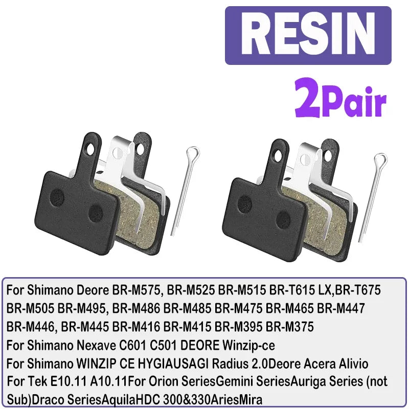 TESNO Bike Resin Disc Brake Pads - Wear-resistant Hydraulic Brake Pads Compatible with SHIMANO B01S/B03S/B05S MTB Parts