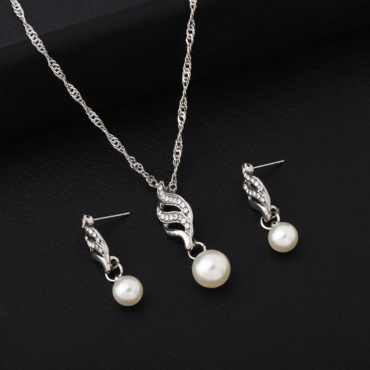 Women's Necklace Earrings Set Zircon Dangle Earrings Set Exquisite Wedding Party Jewelry Set for Anniversary Mother's Day Gift