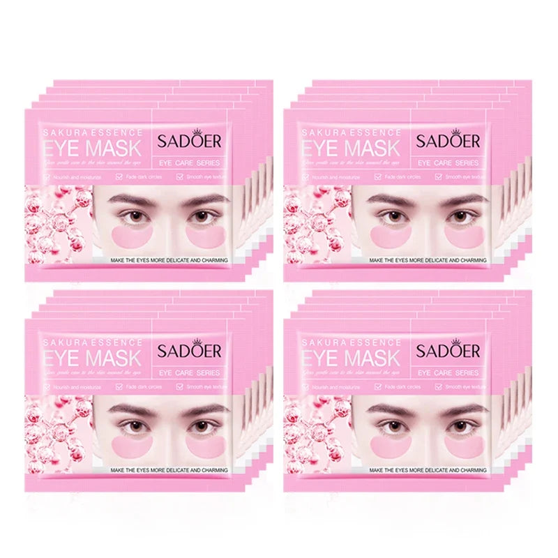 5/10/20 Pairs SADOER Crystal Collagen Eye Mask Anti Dark Circles Removal Eyes Bags Moisturizing Eye Patches for Eyes Skin Care
