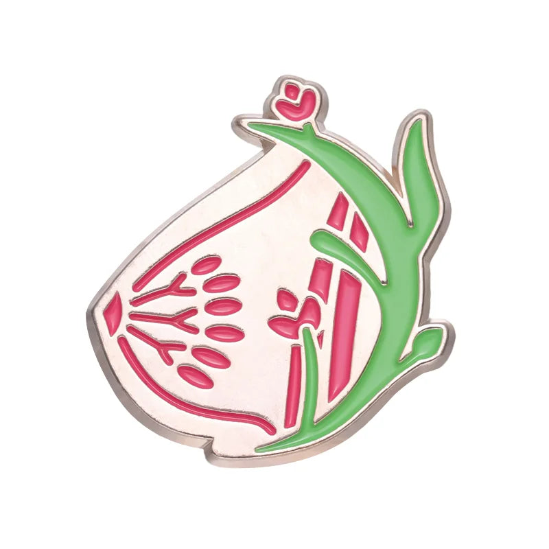 Cute Healthy Liver Organ Enamel Pin Visceral Kidney Breast Brooch Lapel Metal Badge Jewelry Gift for Doctors Nurses Wholesale