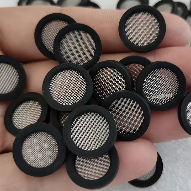 20pcs Mesh Faucet Filter Pad - Easy to Install, Suitable for Standard 1/2 Inch Shower Hose and Nozzle with Durable Rubber Seal