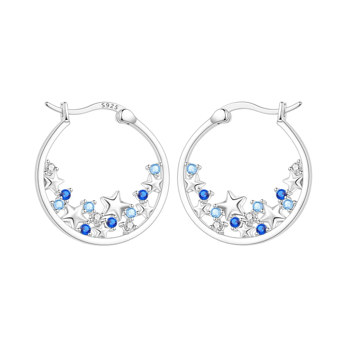 925 Sterling Silver Cute Lazy Cat Animal Pet Earrings Jewelry Hoop Earrings For Women Jewelry Birthday Party Fine Gifts