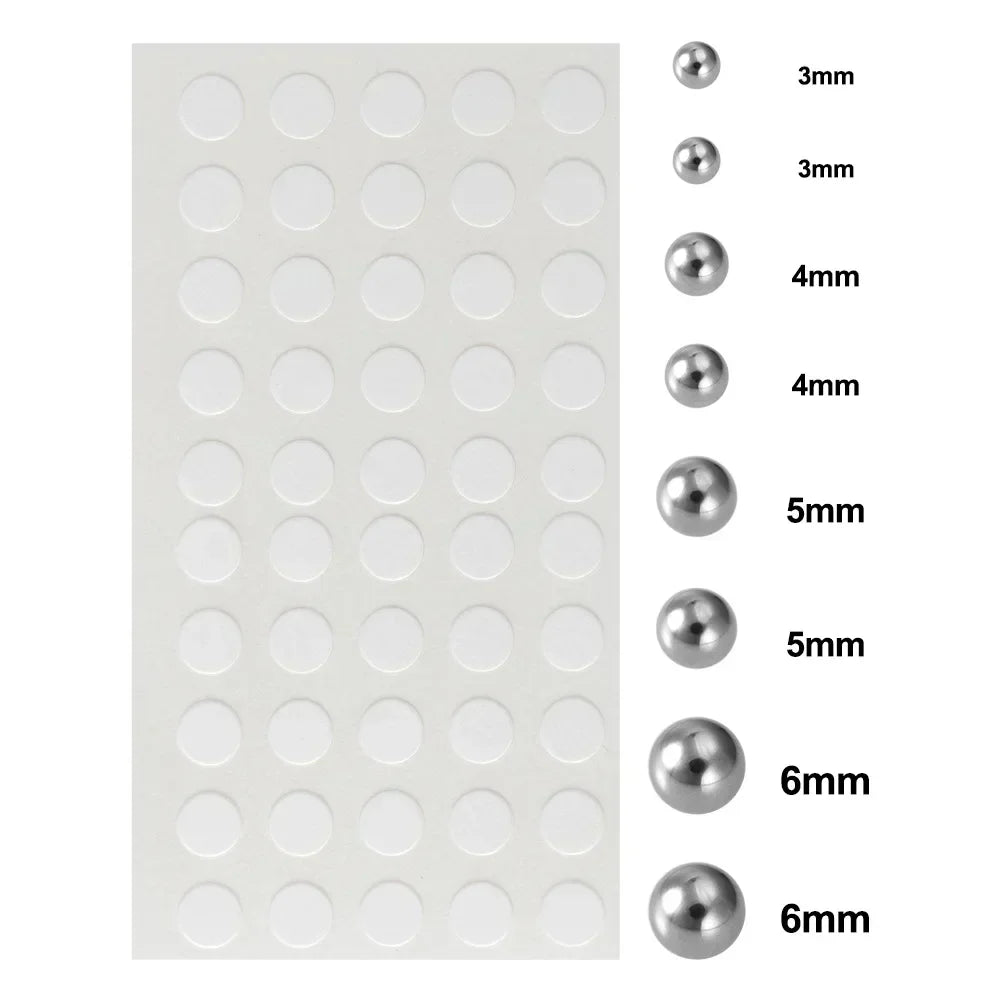 58pcs Non Piercing Lip Nails Sticker Selfadhesive Waterproof Reusable Fake Lip Nail Eyebrow Nose Ring Body Belly Button Jewelry