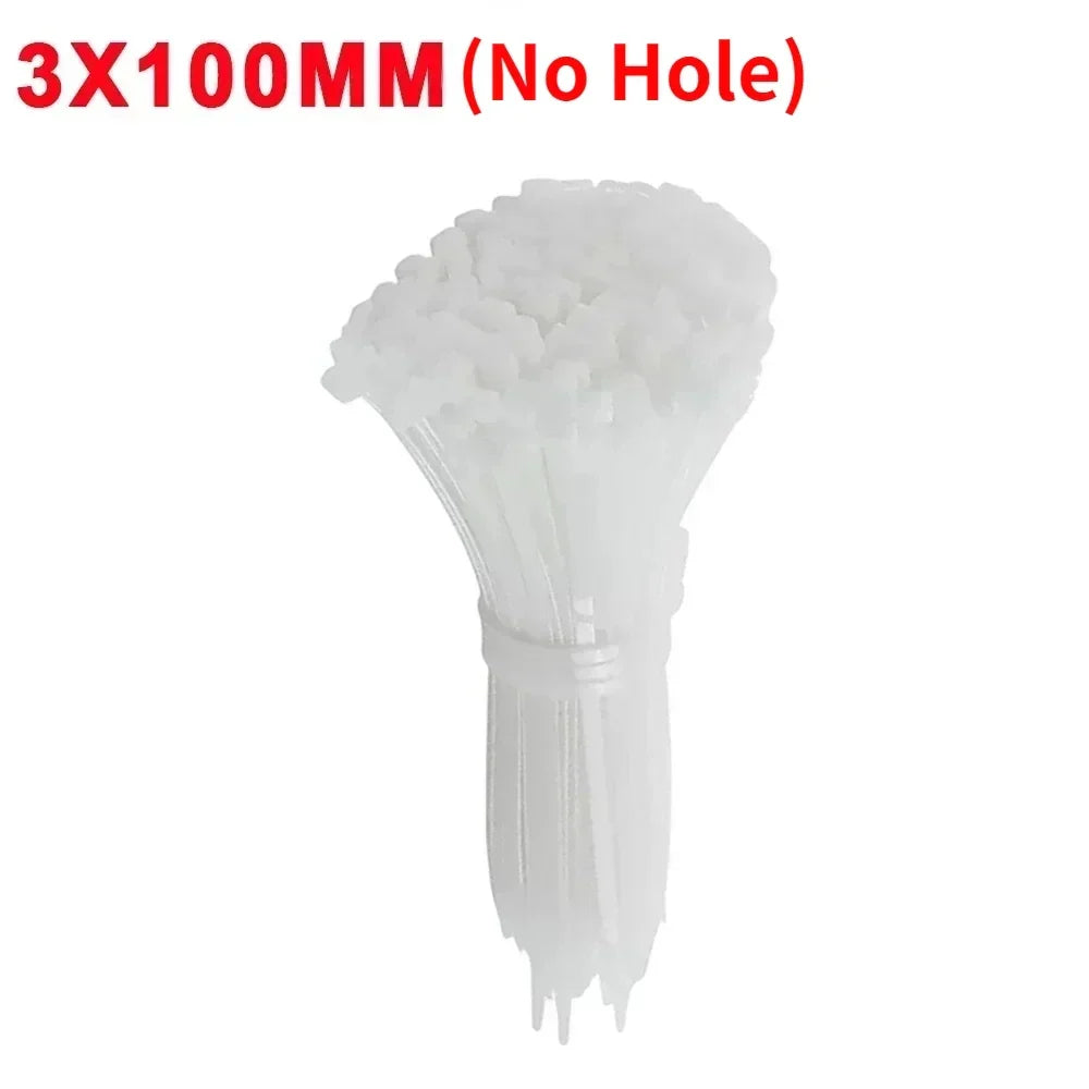 Creative Nylon Cable Ties with Screw Hole Mount Self Locking Loop Wrap Bundle Ties Strap DIY Office Cables Wire Fasten Organizer