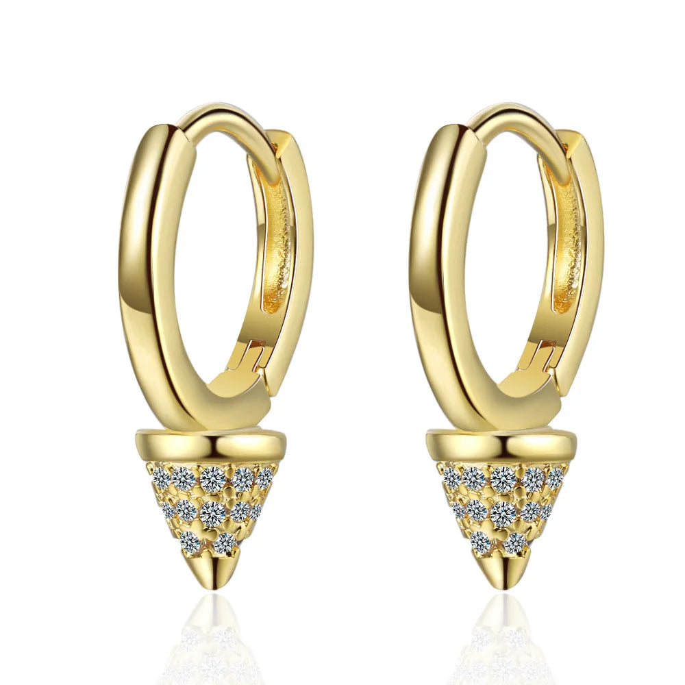 925 Sterling Silver Earrings New Women Elegant Temperament Sterling Anniversary Gift Fashion Jewelry Accessories Geometric Ears