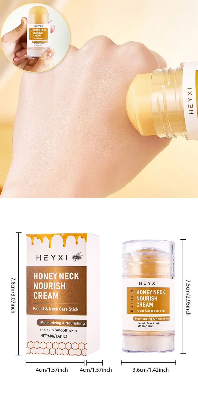 Honey Neck Nourishing Cream, Natural Ingredients, Deep Moisturizing, Refreshing and Easy to Absorb, Suitable for All Skin Types
