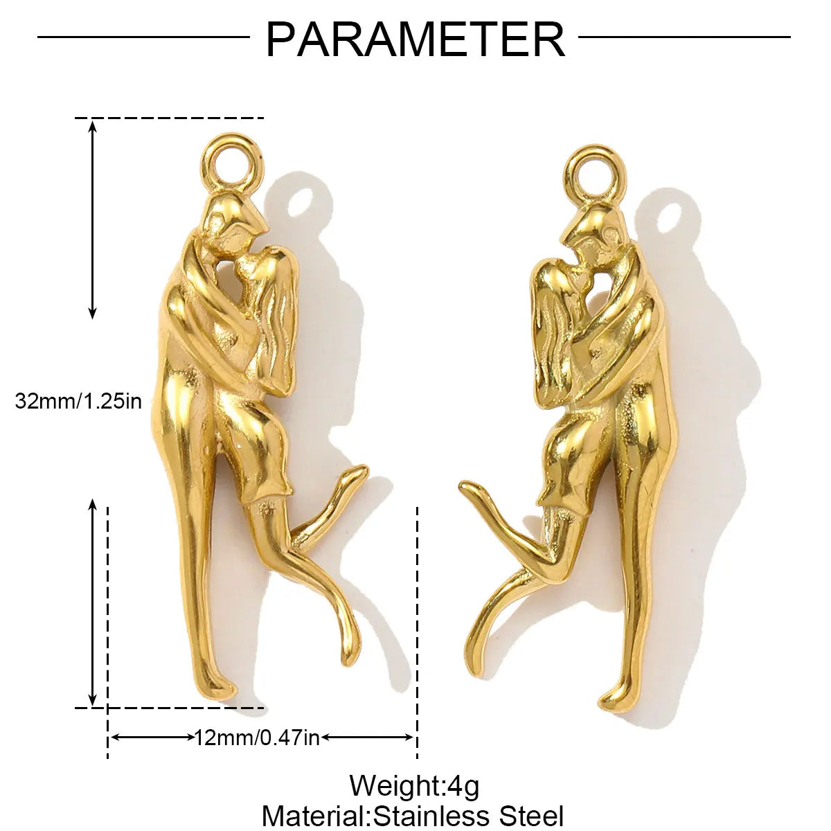 3pcs/Lot Stainless Steel 3D The Triumphal Arch Lovers Pendants Boot Heart Eye DIY Charms Women French Love Dog Dream Jewelry