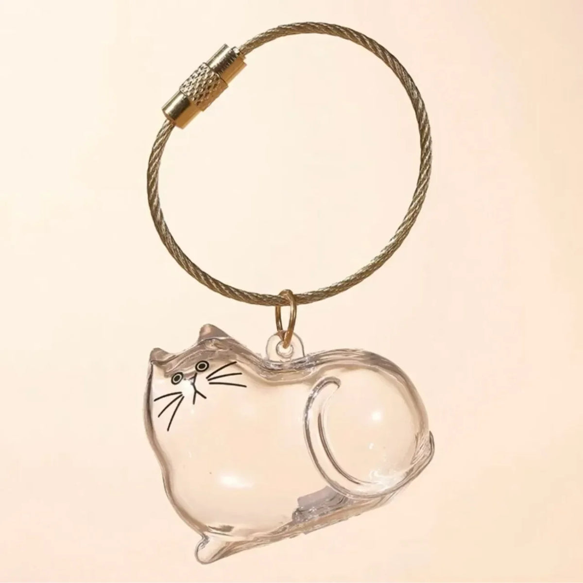 Transparent Dog Hair Storage Pendant Dog Hair Collector Keychain Pet Hair Memorial Bottle for Pet Lovers DIY Memorial Keychain
