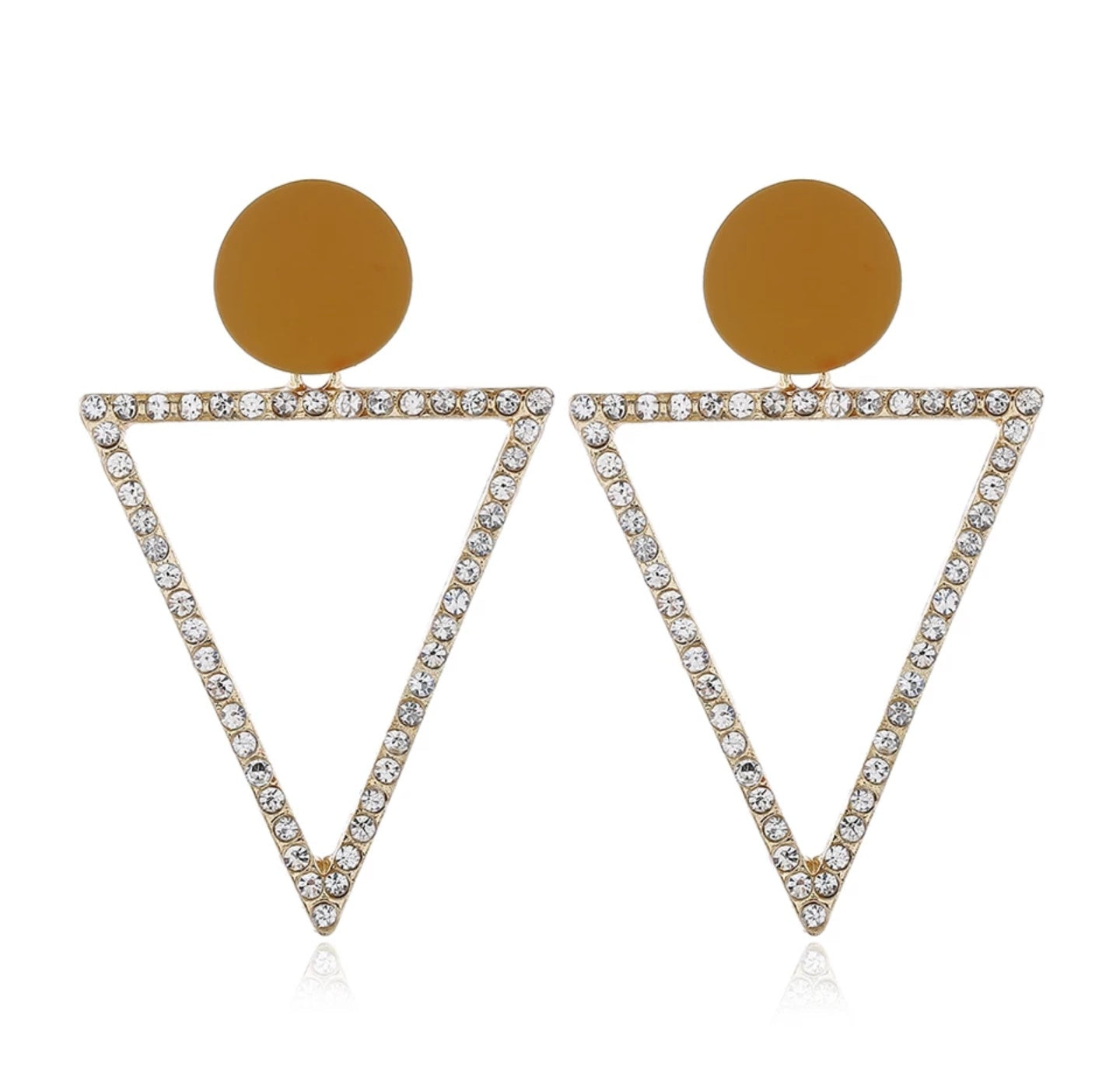 Gold Triangle Earrings