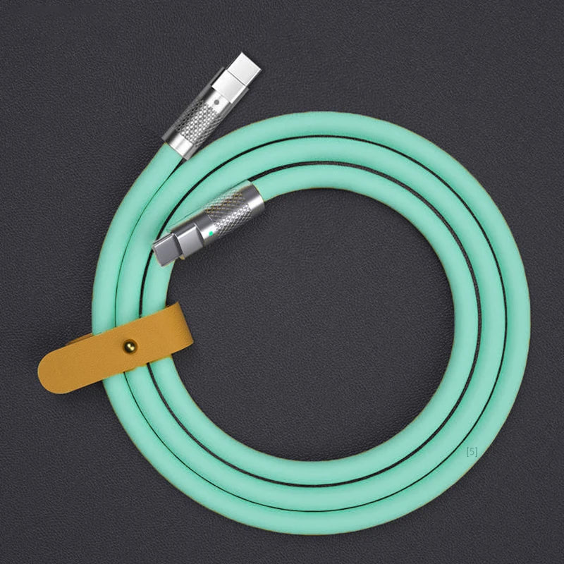 120w 6a Super Fast Charge PD Type C Liquid Silicone Cable Quick Charge 1M 2M Usb Cable Usb C to C Charger Cable