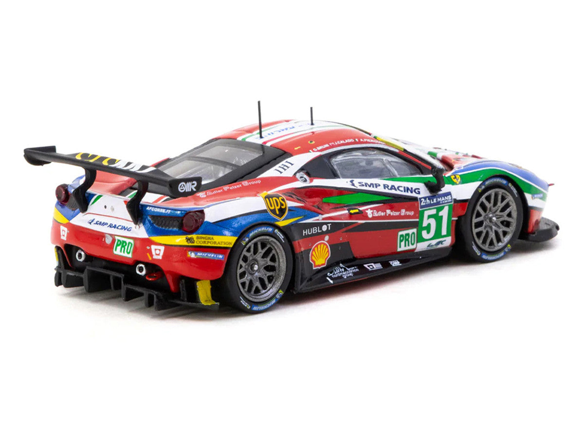 Ferrari 488 GTE #51 Gianmaria Bruni - Alessandro Pier Guidi - James Calado "AF Corse" "24 Hours of Le Mans" (2016) "Hobby64" Series 1/64 Diecast Model Car by Tarmac Works