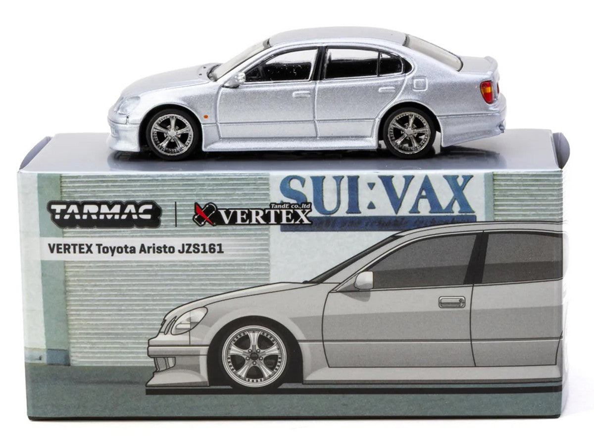 Toyota Vertex Aristo JZS161 RHD (Right Hand Drive) Silver Metallic "Global64" Series 1/64 Diecast Model Car by Tarmac Works