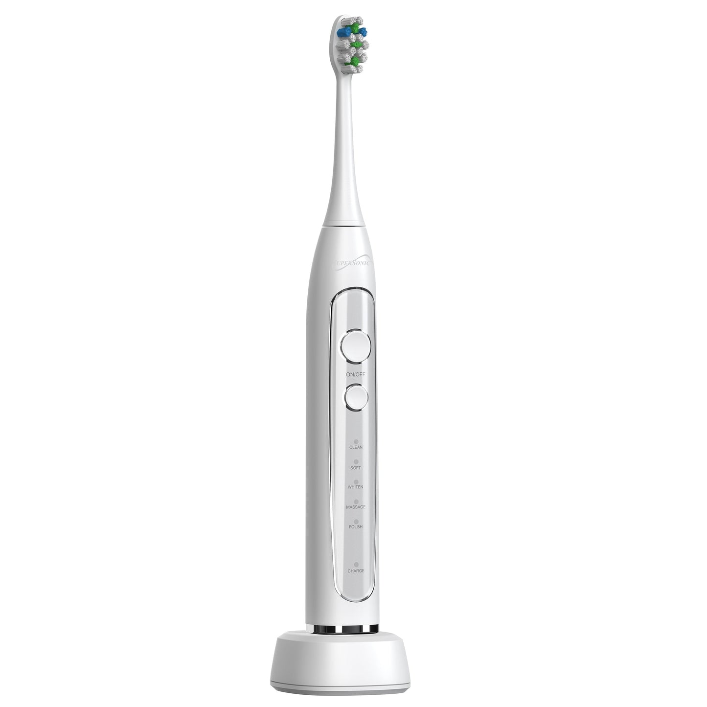 SuperSonic Sonic Zoom Advance Wireless Rechargeable Toothbrush in White