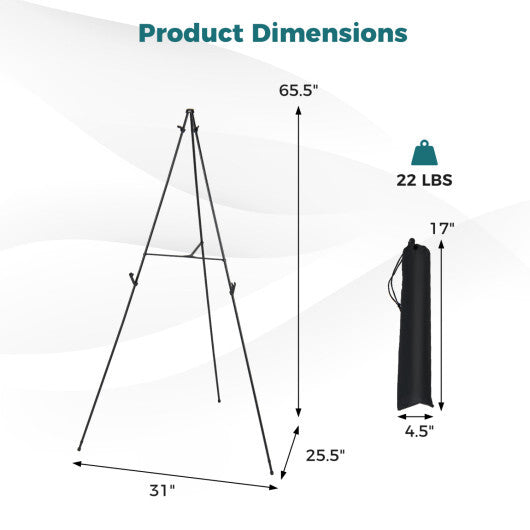166 CM Metal Easel Stand Set 6-Pack-Black