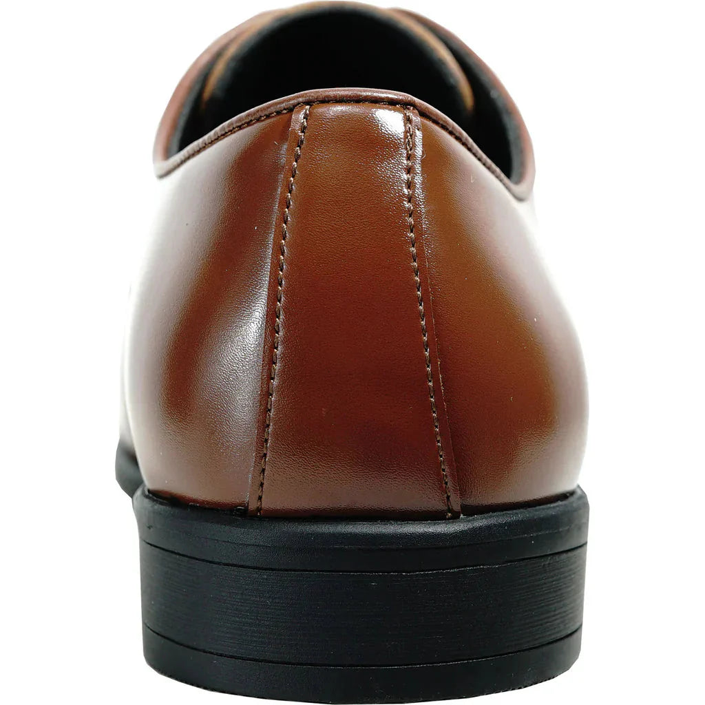 MIDNIGHT BLUE Men Dress Shoe TAB-2 Oxford Formal Tuxedo for Prom & Wedding Shoe Dark Brown Matte - Wide Width Available