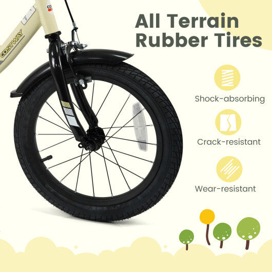 16 Inches Kids Bike Sport Bicycle with Removable Training Wheels - Size: 16 inches