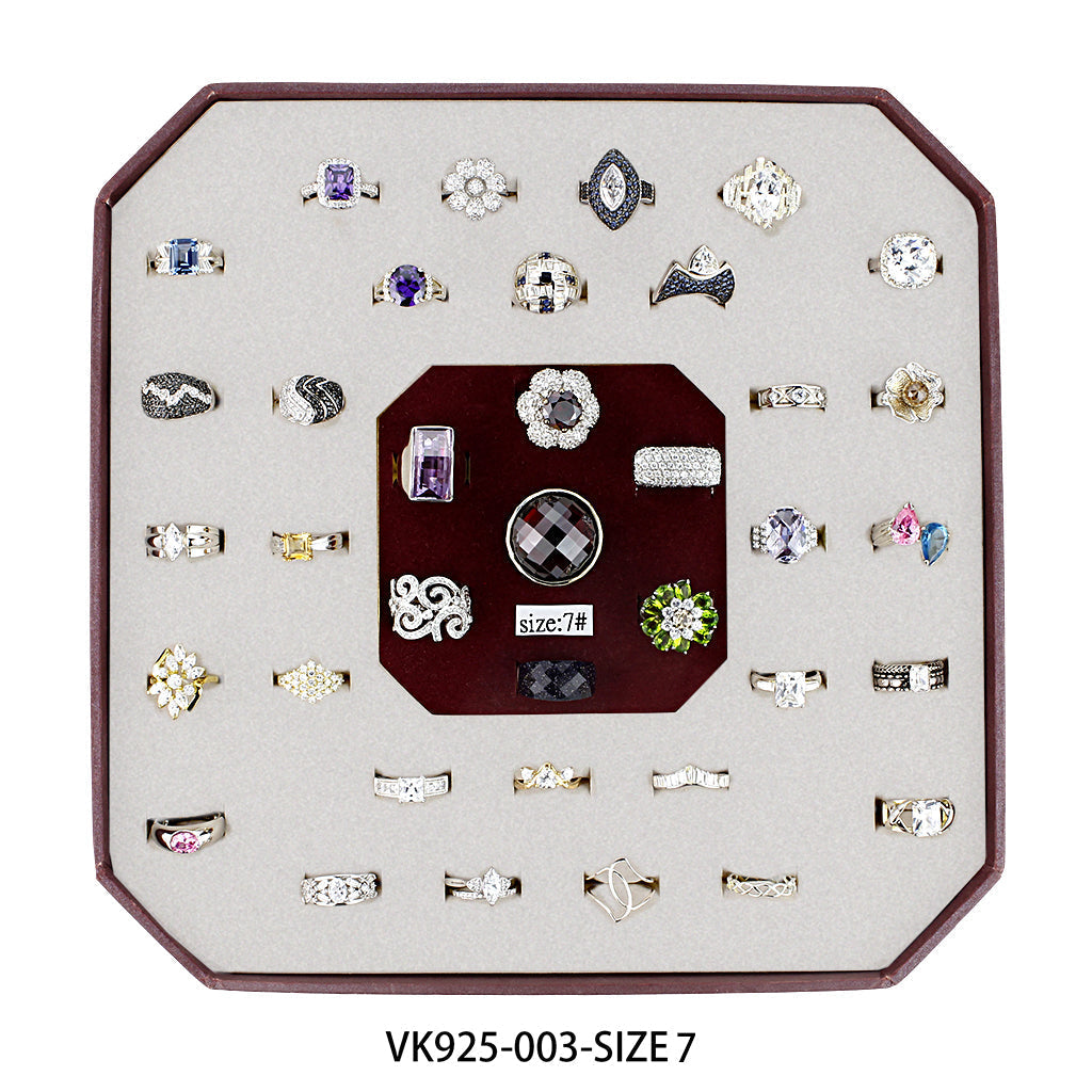 VK925-005-SIZE7 - Assorted 925 Sterling Silver Ring with Assorted in Assorted