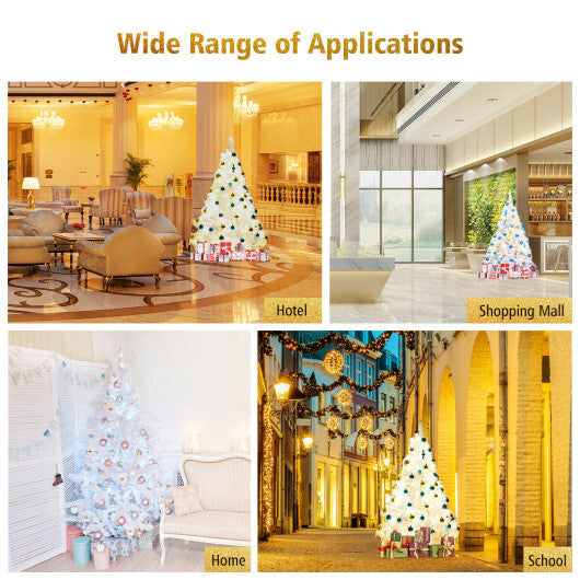 Costway 6' Hinged Artificial Christmas Tree with Metal Stand-6 ft
