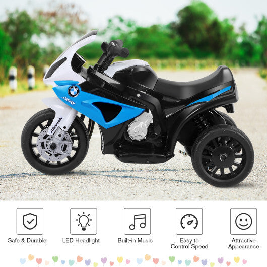 Costway Kids Ride On Motorcycle BMW Licensed 6V Electric 3 Wheels Bicycle Music&Light