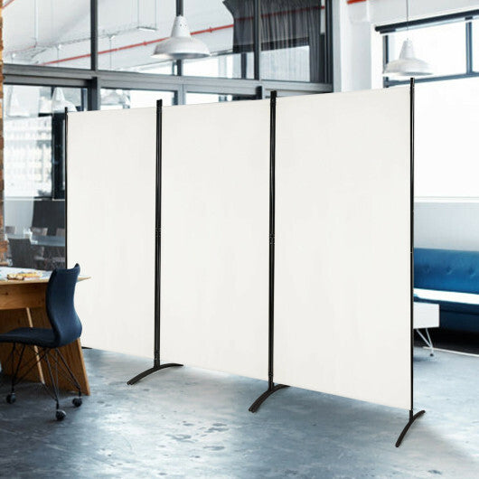 Costway3-Panel Room Divider Folding Privacy Partition Screen for Office Room-White