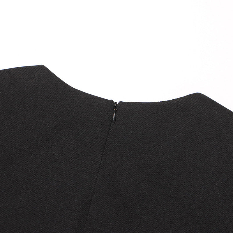 Bow Design Short Sleeve Dress Women