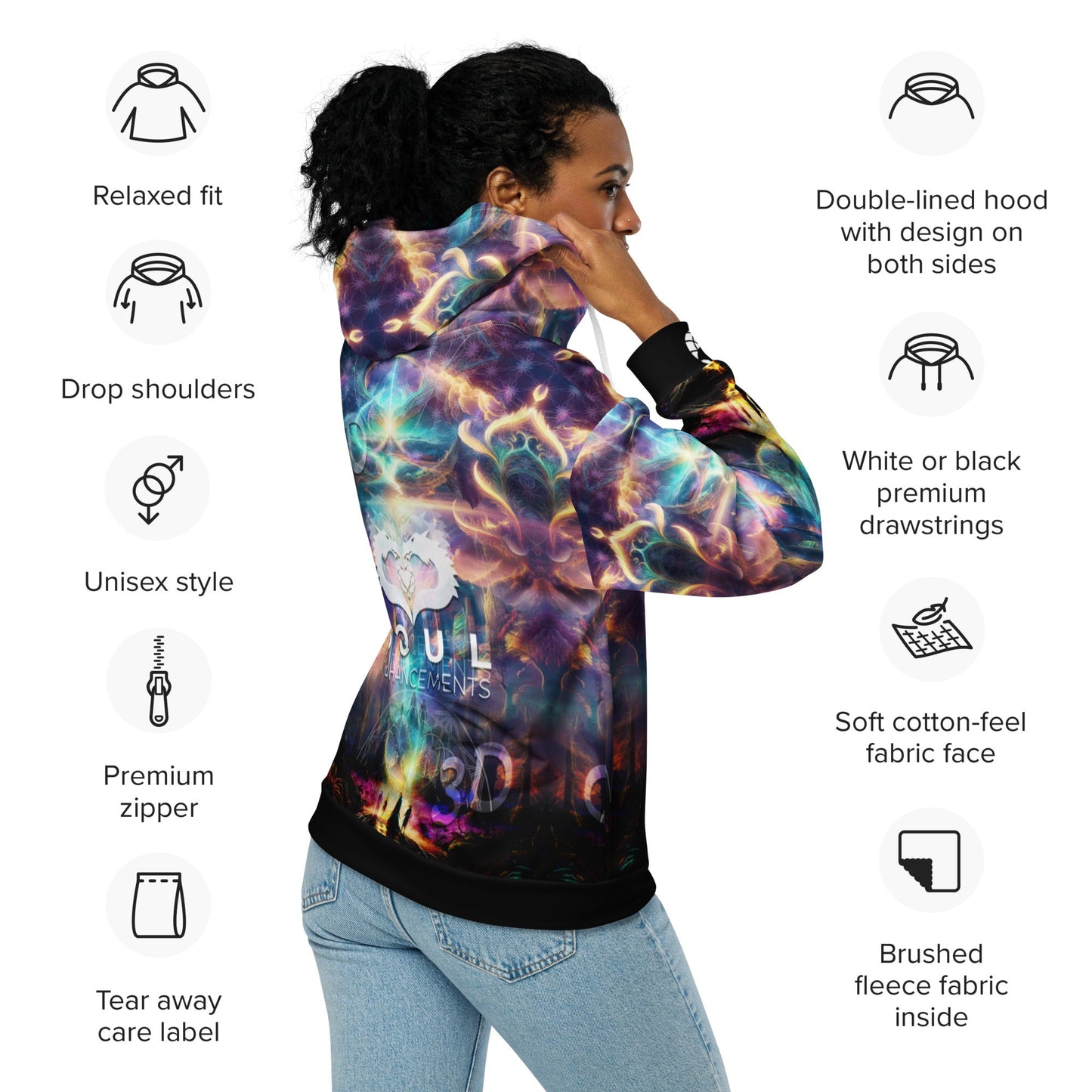 Soul Enhancements | 3D/5D Unisex Zip Hoodie (Collaborative Edition)