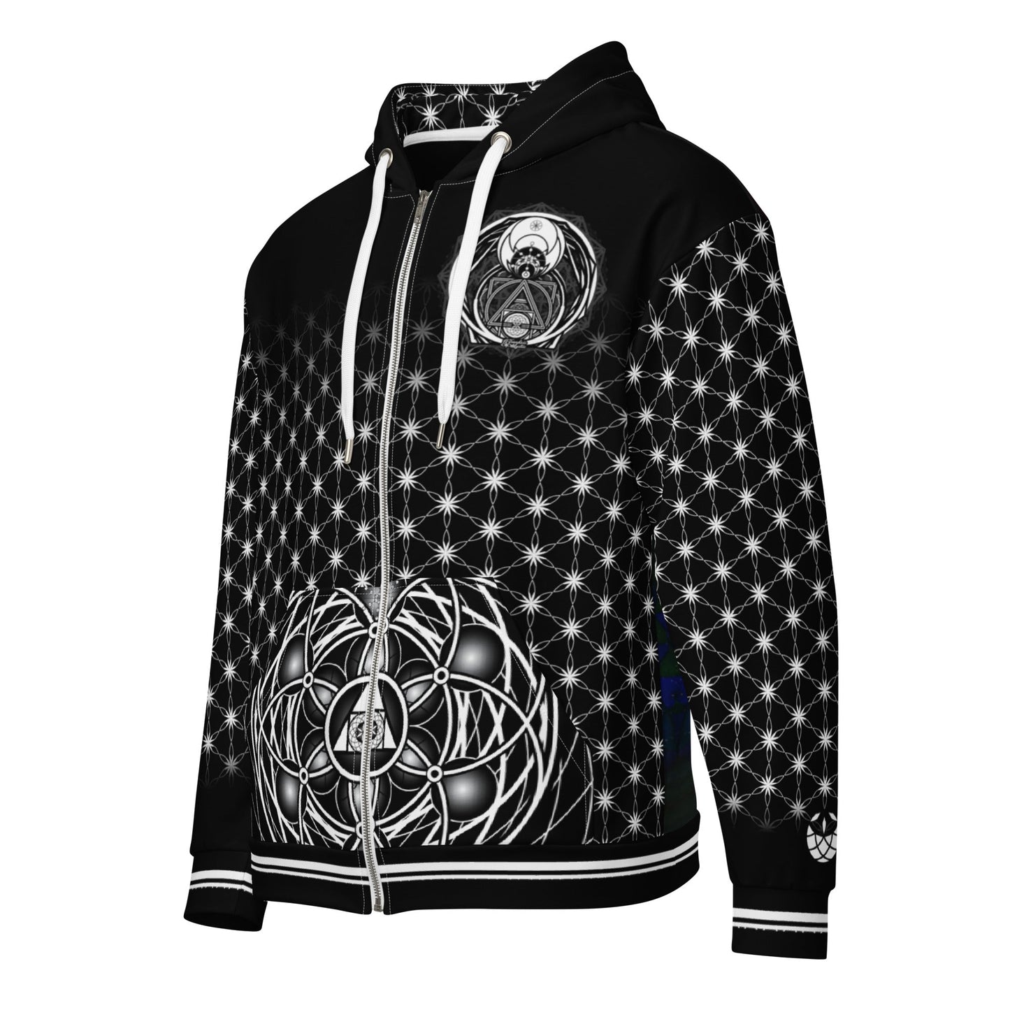 Essence of the All Unisex Zip Hoodie | Sacred Geometry & Cosmic Vision