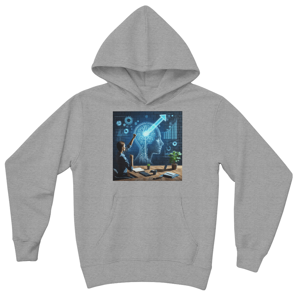Custom AI-Print Hoodie for Teens & Youth - Personalized Pullover Hoodie | Bella + Canvas 3719Y | Print-On-Demand