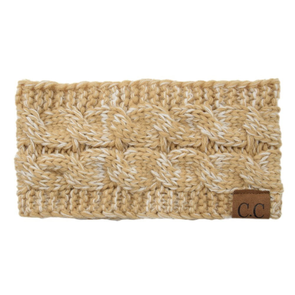 European And American Knitted Hairband Wool Variegated