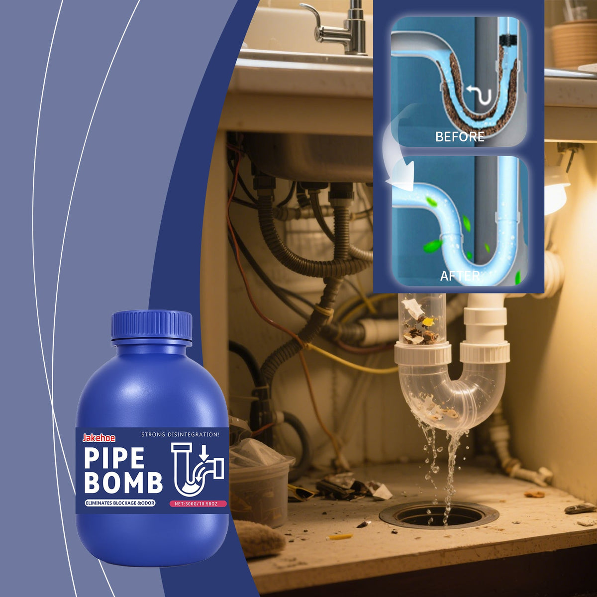Drainage Pipe Cleaner 300g-bottle