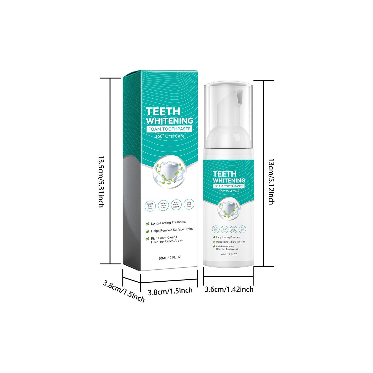 Whitening Foam Toothpaste 60ml 1box