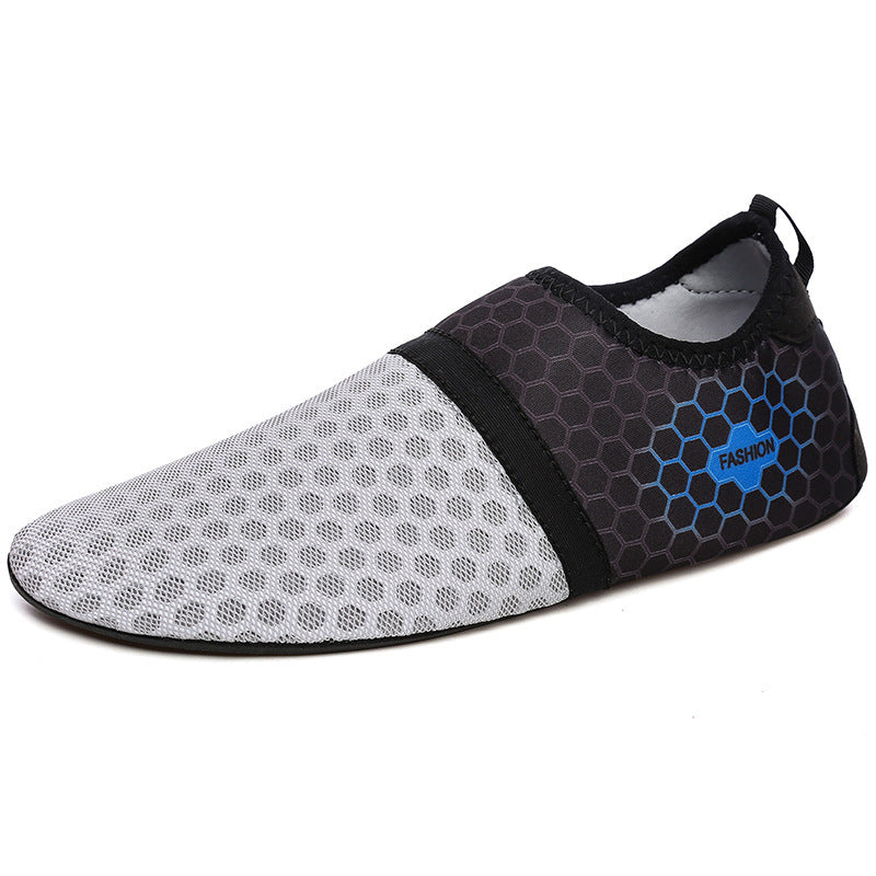 Unisex Beach Water Shoes - Quick-Dry Mesh Swim & Yoga Shoes for Men/Women (Green/Blue/Red/Gray/Sky Blue, Sizes 35-46)