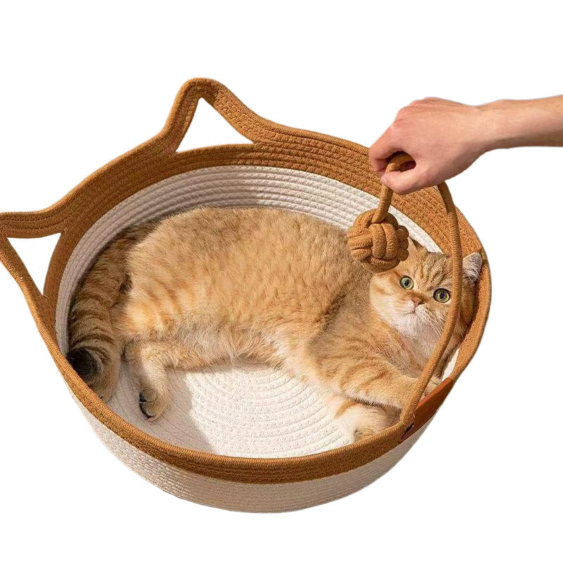 Coarse Linen Rattan Woven Four Seasons Universal Summer Cat Nest