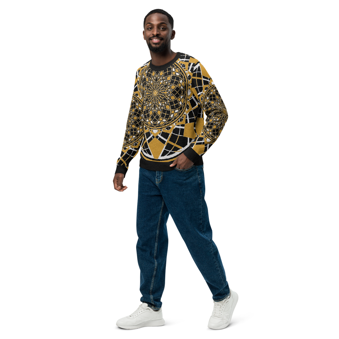 Mystic Metamorphic Mustard | Knitted Crew Neck Sweater