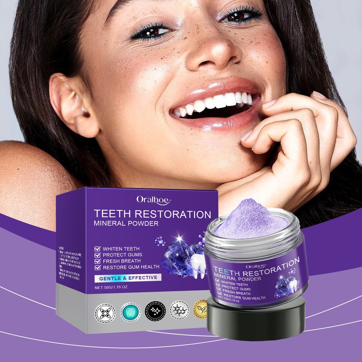 Purple Whitening Tooth Powder 50g