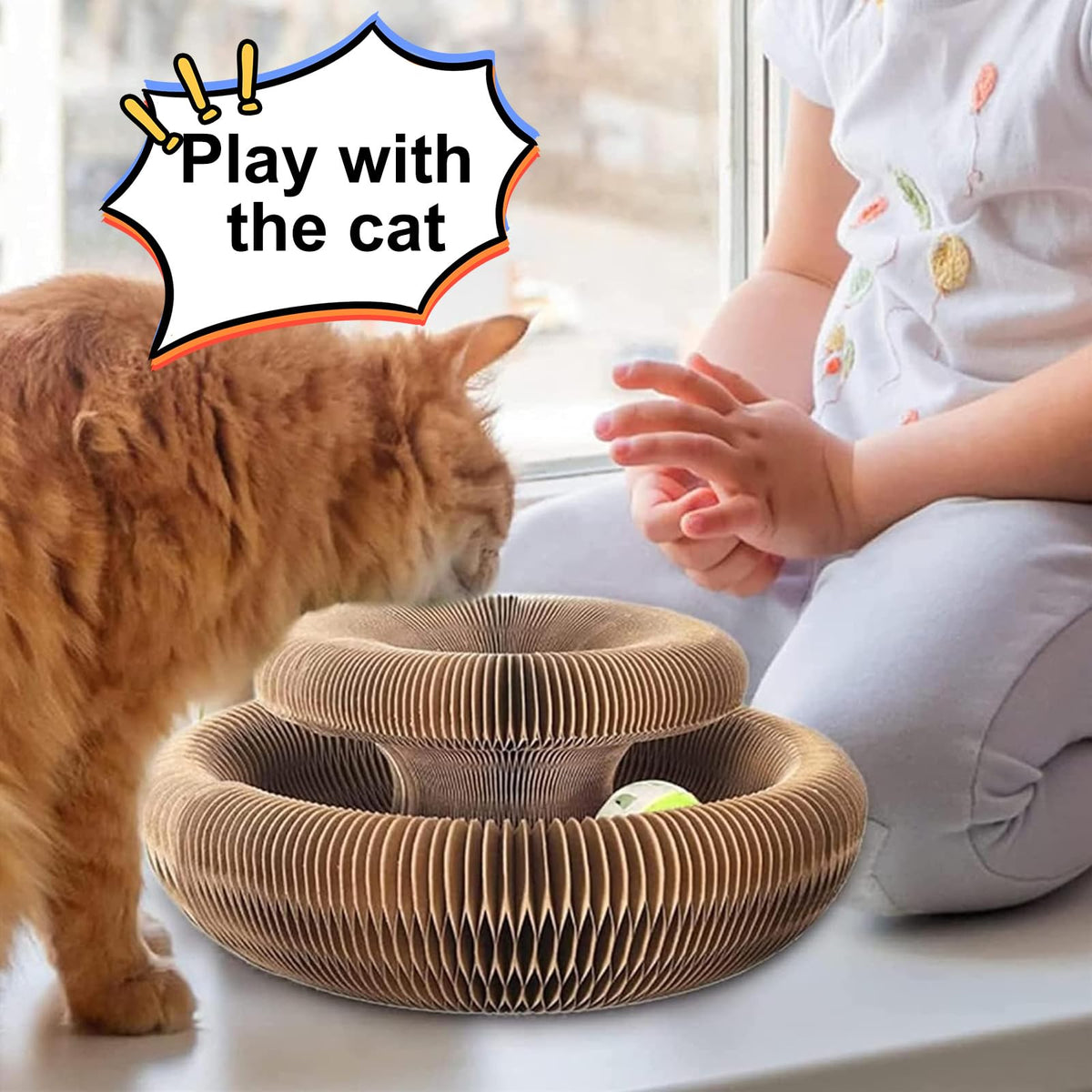 Cat Accordion Cat Toy Kitty Kurlz Cat Toy Ball Scratch Pad Magic Organ Cat Scratching Board Cat Scratcher