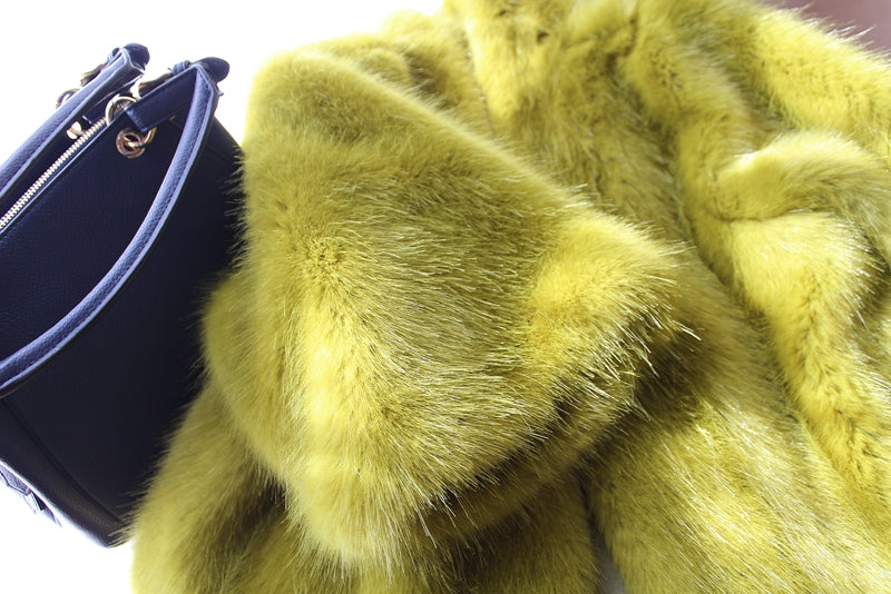 Loose Mid-length Mink Coat Furry Faux Fur