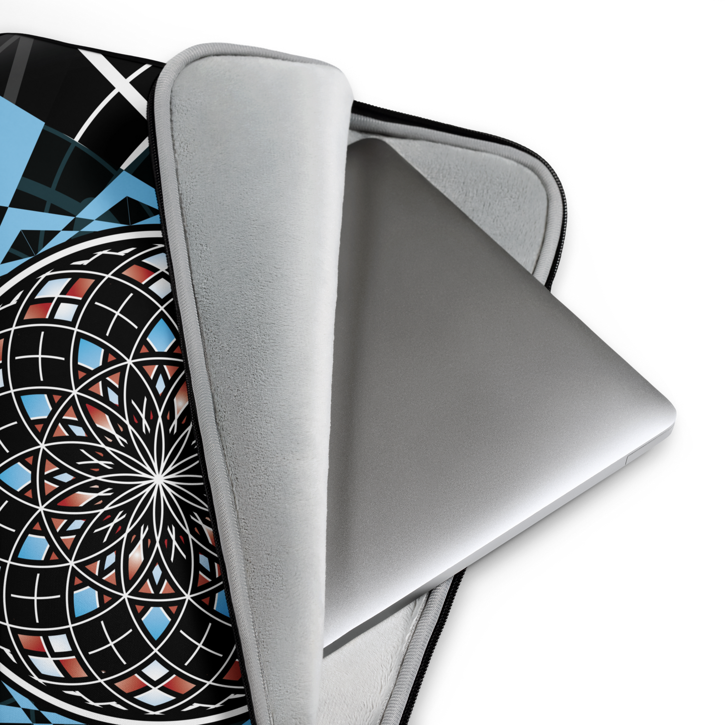 Quantum Bloom Laptop Sleeve | Mystic Sacred Geometry Design