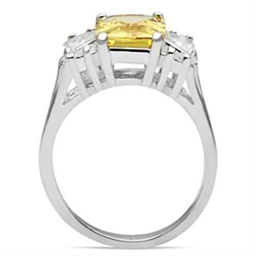 SS012 - Silver 925 Sterling Silver Ring with AAA Grade CZ in Topaz