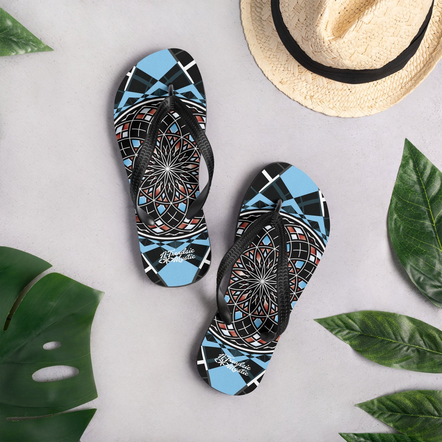 Quantum Bloom Flips | Unisex Flip-Flops