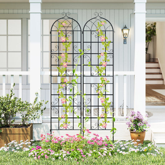 Costway 4 Pack 86" x 20" Metal Garden Trellis Heavy-Duty Plant Support for Vegetable