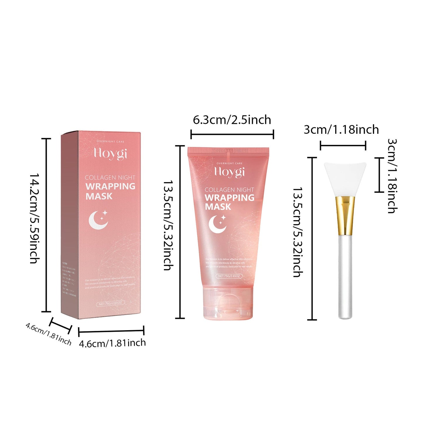 Collagen Peeling And Tearing Facial Mask 75g-1 Facial Mask Brush-box