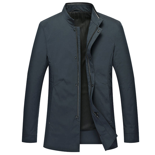 Men's Stand-Up Collar Business Casual Windbreaker Jacket