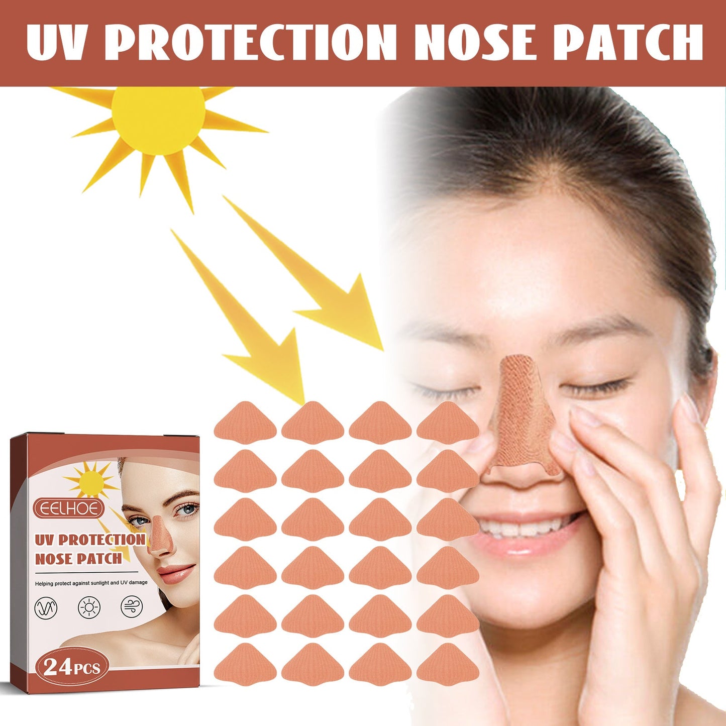 Sunscreen Orange Nose Patch 24pcs-box