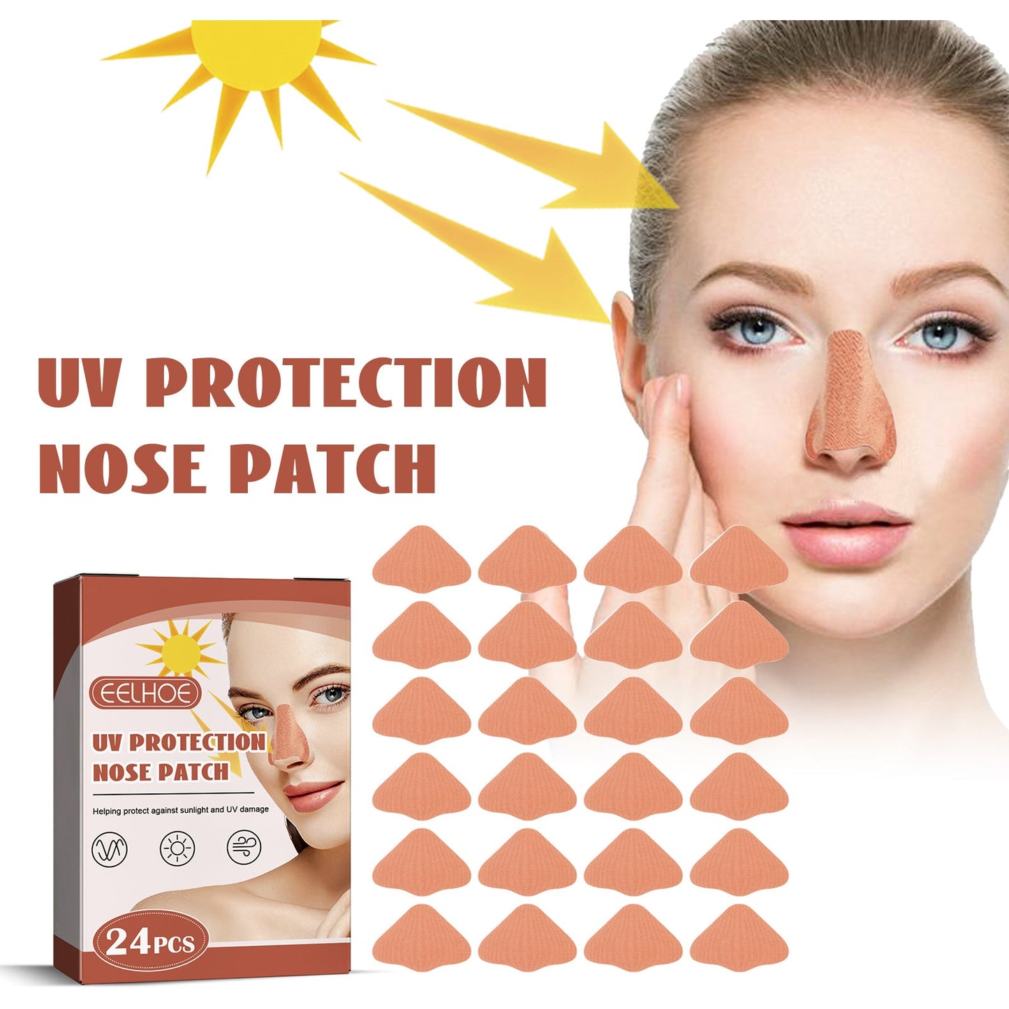 Sunscreen Orange Nose Patch 24pcs-box