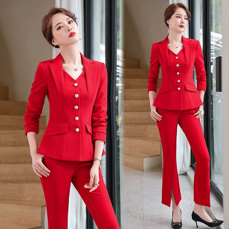 Women’s Office Business Suit Jacket and Pants Set